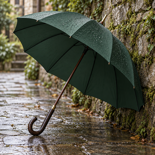 AI-generated styling illustration — Forest Lane Umbrella